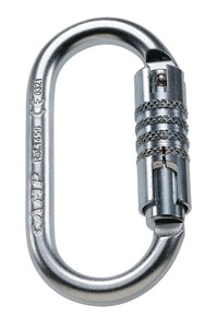Карабин стальной OVAL PRO-3LOCK
