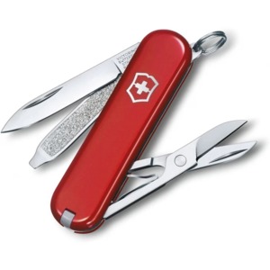 Нож-брелок Victorinox CLASSIC 58 мм (7 функций) красный